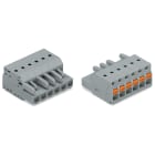 WAGO ELETTRONICA - Spina femmina per 1 conduttore.pulsante.Push-in CAGE CLAMP®.grigio