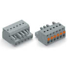 WAGO ELETTRONICA - Spina femmina per 1 conduttore.pulsante.Push-in CAGE CLAMP®.grigio