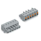 WAGO ELETTRONICA - Spina femmina per 1 conduttore.pulsante.Push-in CAGE CLAMP®.grigio