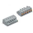 WAGO ELETTRONICA - Spina femmina per 1 conduttore.pulsante.Push-in CAGE CLAMP®.grigio