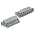WAGO ELETTRONICA - Spina femmina per 1 conduttore.pulsante.Push-in CAGE CLAMP®.grigio