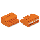 WAGO ELETTRONICA - Spina femmina per 1 conduttore.pulsante.Push-in CAGE CLAMP®.arancione