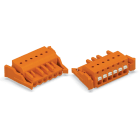 WAGO ELETTRONICA - Spina femmina per 1 conduttore.pulsante.Push-in CAGE CLAMP®.arancione