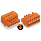 WAGO ELETTRONICA - Spina femmina per 1 conduttore.pulsante.Push-in CAGE CLAMP®.arancione
