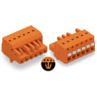 WAGO ELETTRONICA - Spina femmina per 1 conduttore.pulsante.Push-in CAGE CLAMP®.arancione