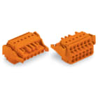 WAGO ELETTRONICA - Connettore femmina per 2 conduttori.Push-in CAGE CLAMP®.2,5 mm².arancione