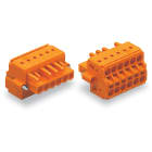 WAGO ELETTRONICA - Connettore femmina per 2 conduttori.Push-in CAGE CLAMP®.2,5 mm².arancione
