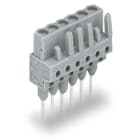 WAGO ELETTRONICA - Connettore femmina per morsetti per montaggio su guida.Pin 0,6 x 1 mm.dritto.grigio