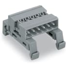 WAGO ELETTRONICA - Connettore maschio doppio pin.Montaggio su guida DIN 35.24 poli.grigio