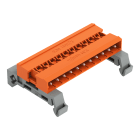 WAGO ELETTRONICA - Connettore maschio doppio pin.Montaggio su guida DIN 35.24 poli.arancione