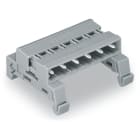 WAGO ELETTRONICA - Connettore maschio doppio pin.Montaggio su guida DIN 35.8 poli.grigio