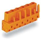 WAGO ELETTRONICA - Connettore femmina THT.dritto.Passo pin 7,62 mm.arancione