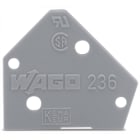 WAGO ELETTRONICA - Piastra terminale.spessore 1 mm.tipo fissaggio a scatto.blu