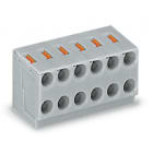 WAGO ELETTRONICA - Connettore femmina per 2 conduttori.pulsante.PUSH WIRE®.grigio 252-107