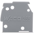 WAGO ELETTRONICA - Piastra terminale.tipo fissaggio a scatto.spessore 1 mm.nero