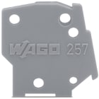 WAGO ELETTRONICA - Piastra terminale.tipo fissaggio a scatto.spessore 1 mm.grigio chiaro