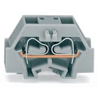WAGO ELETTRONICA - Morsetto per 4 conduttori.senza pulsanti.con flangia di fissaggio.grigio chiaro