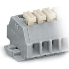 WAGO ELETTRONICA - Morsettiera per 2 conduttori.su un lato con pulsanti.con piedi di fissaggio a scatto.grigio