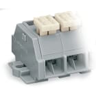 WAGO ELETTRONICA - Morsettiera per 4 conduttori.su un lato con pulsanti.con flange di fissaggio.grigio