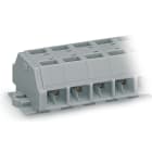 WAGO ELETTRONICA - Morsettiera per 4 conduttori.senza pulsanti.con piedi di fissaggio a scatto.grigio