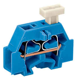 WAGO ELETTRONICA - Morsetto per 2 conduttori.su un lato con pulsante.adatto per applicazioni Ex-i.blu 261-304/331-000