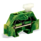 WAGO ELETTRONICA - Salva spazio, morsetto terminale per 2 conduttori.su un lato con pulsante.senza piede di montaggio a scatto sporgente.verde-giallo