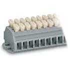 WAGO ELETTRONICA - Morsettiera per 2 conduttori.su entrambi i lati con pulsanti.con flange di fissaggio.grigio