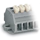 WAGO ELETTRONICA - Morsettiera per 2 conduttori.su un lato con pulsanti.con flange di fissaggio.grigio 261-424/331-000