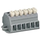 WAGO ELETTRONICA - Morsettiera per 2 conduttori.su un lato con pulsanti.con flange di fissaggio.grigio