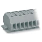 WAGO ELETTRONICA - Morsettiera per 2 conduttori.senza pulsanti.con piedi di fissaggio a scatto.grigio