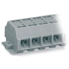 WAGO ELETTRONICA - Morsettiera per 4 conduttori.senza pulsanti.con flange di fissaggio.grigio