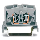 WAGO ELETTRONICA - Morsetto miniaturizzato passante per 4 conduttori.2,5 mm².con opzione per prova.arancione