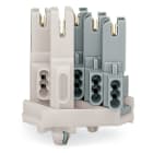 WAGO ELETTRONICA - Connettore femmina.con contatto di terra diretto.con piedi di fissaggio a scatto.bianco
