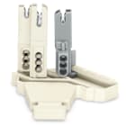 WAGO ELETTRONICA - Connettore femmina.senza contatto di terra.con piastrina antistrappo.bianco/grigio