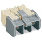 WAGO ELETTRONICA - Connettore per alimentazione.senza contatto di terra.senza pulsanti.bianco/grigio