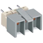 WAGO ELETTRONICA - Connettore per alimentazione.senza contatto di terra.senza pulsanti.bianco/grigio