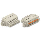 WAGO ELETTRONICA - Spina femmina per 1 conduttore.pulsante.Push-in CAGE CLAMP®.grigio chiaro
