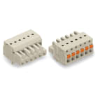 WAGO ELETTRONICA - Spina femmina per 1 conduttore.pulsante.Push-in CAGE CLAMP®.grigio chiaro