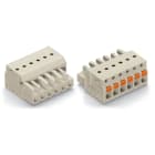 WAGO ELETTRONICA - Spina femmina per 1 conduttore.pulsante.Push-in CAGE CLAMP®.grigio chiaro