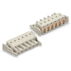WAGO ELETTRONICA - Spina femmina per 1 conduttore.pulsante.Push-in CAGE CLAMP®.grigio chiaro 2721-203/037-000