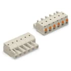 WAGO ELETTRONICA - Spina femmina per 1 conduttore.pulsante.Push-in CAGE CLAMP®.grigio chiaro 2721-205/026-000