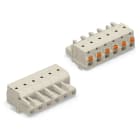 WAGO ELETTRONICA - Spina femmina per 1 conduttore.pulsante.Push-in CAGE CLAMP®.grigio chiaro