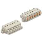 WAGO ELETTRONICA - Spina femmina per 1 conduttore.pulsante.Push-in CAGE CLAMP®.grigio chiaro