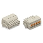WAGO ELETTRONICA - Spina femmina per 1 conduttore.pulsante.Push-in CAGE CLAMP®.grigio chiaro