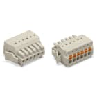 WAGO ELETTRONICA - Spina femmina per 1 conduttore.pulsante.Push-in CAGE CLAMP®.grigio chiaro