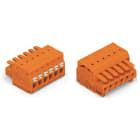 WAGO ELETTRONICA - Spina femmina per 1 conduttore.pulsante.Push-in CAGE CLAMP®.arancione