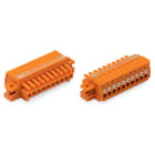 WAGO ELETTRONICA - Spina femmina per 1 conduttore.pulsante.Push-in CAGE CLAMP®.arancione