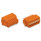 WAGO ELETTRONICA - Spina femmina per 1 conduttore.pulsante.Push-in CAGE CLAMP®.arancione