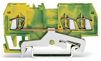 WAGO ELETTRONICA - Morsetto di terra per 3 conduttori.1,5 mm².adatto per applicazioni Ex e II.verde-giallo