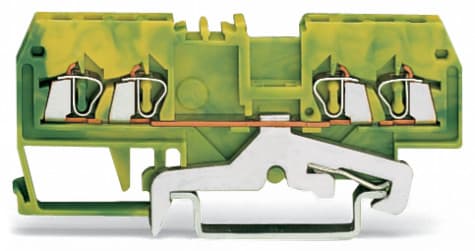 WAGO ELETTRONICA - Morsetto di terra per 4 conduttori.1,5 mm².adatto per applicazioni Ex e II.verde-giallo